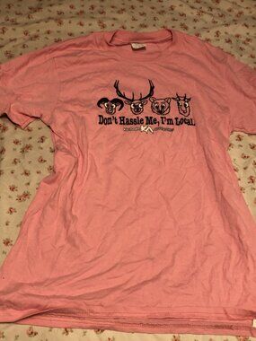 Bright Pink Country Graphic T Shirt Women’s 100% Cotton Short Sleeve